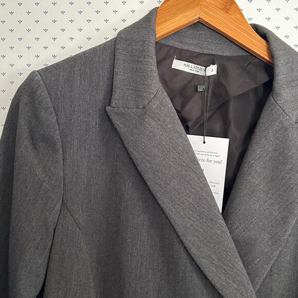 NWT MM Lafleur The Tamar Blazer 6 Jacket Gray Stretch Twill Academia Office M.M. - Picture 9 of 9
